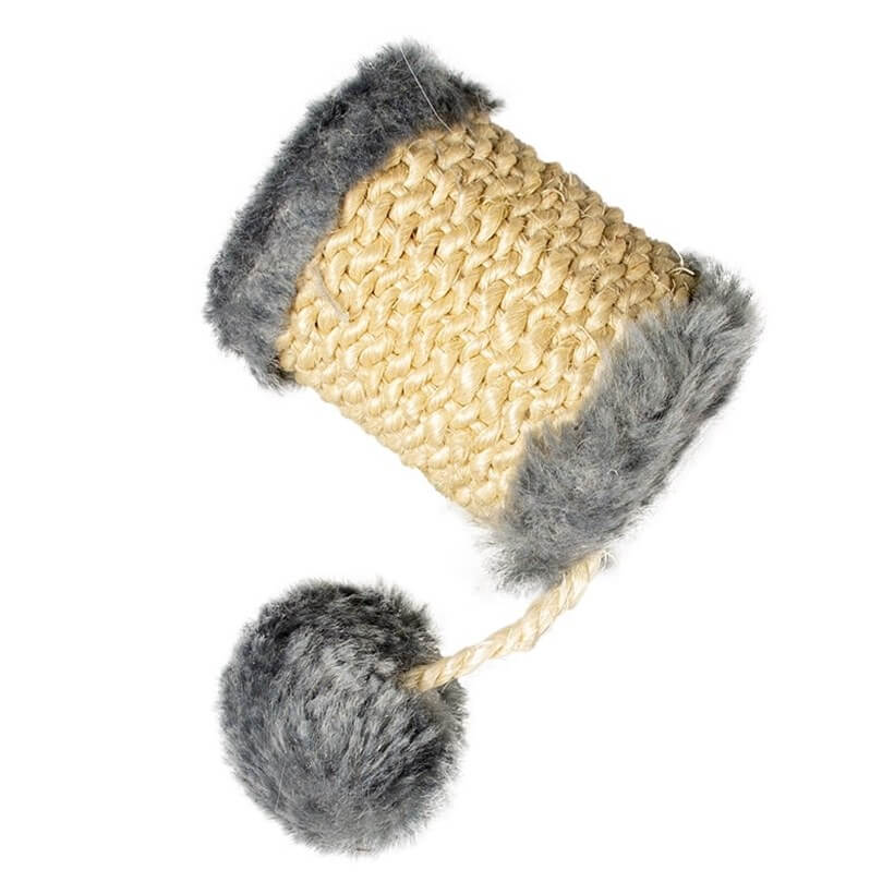 Duvo+ Peluş Kaplı Sisal Kedi Oyuncağı 13 X 5 X 5 Cm