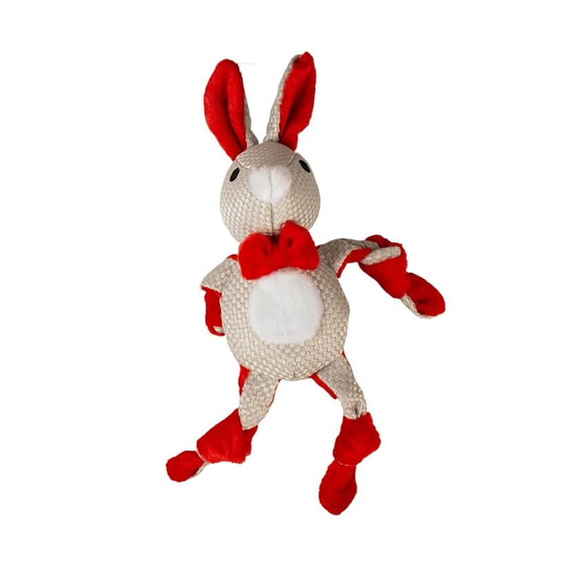 Duvo+ Sesli Tavşan Yılbaşı Figürü Köpek Oyuncağı 31 X 14 X 8 Cm