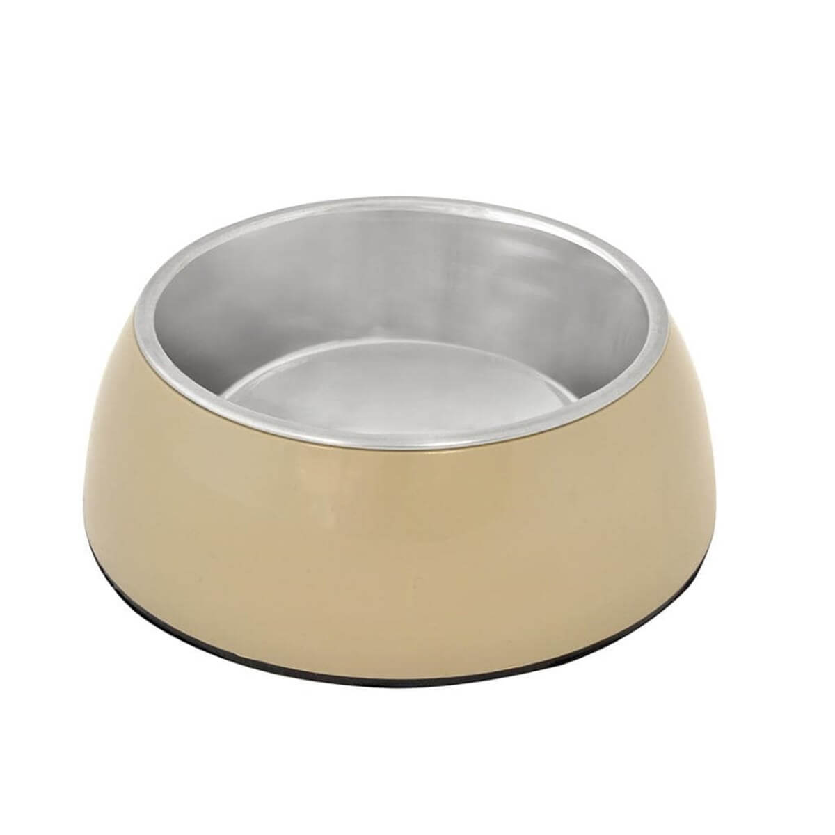 Duvo+ Socket Glossy Çelik Mama ve Su Kabı 13,2 Cm - 450 Ml Taupe