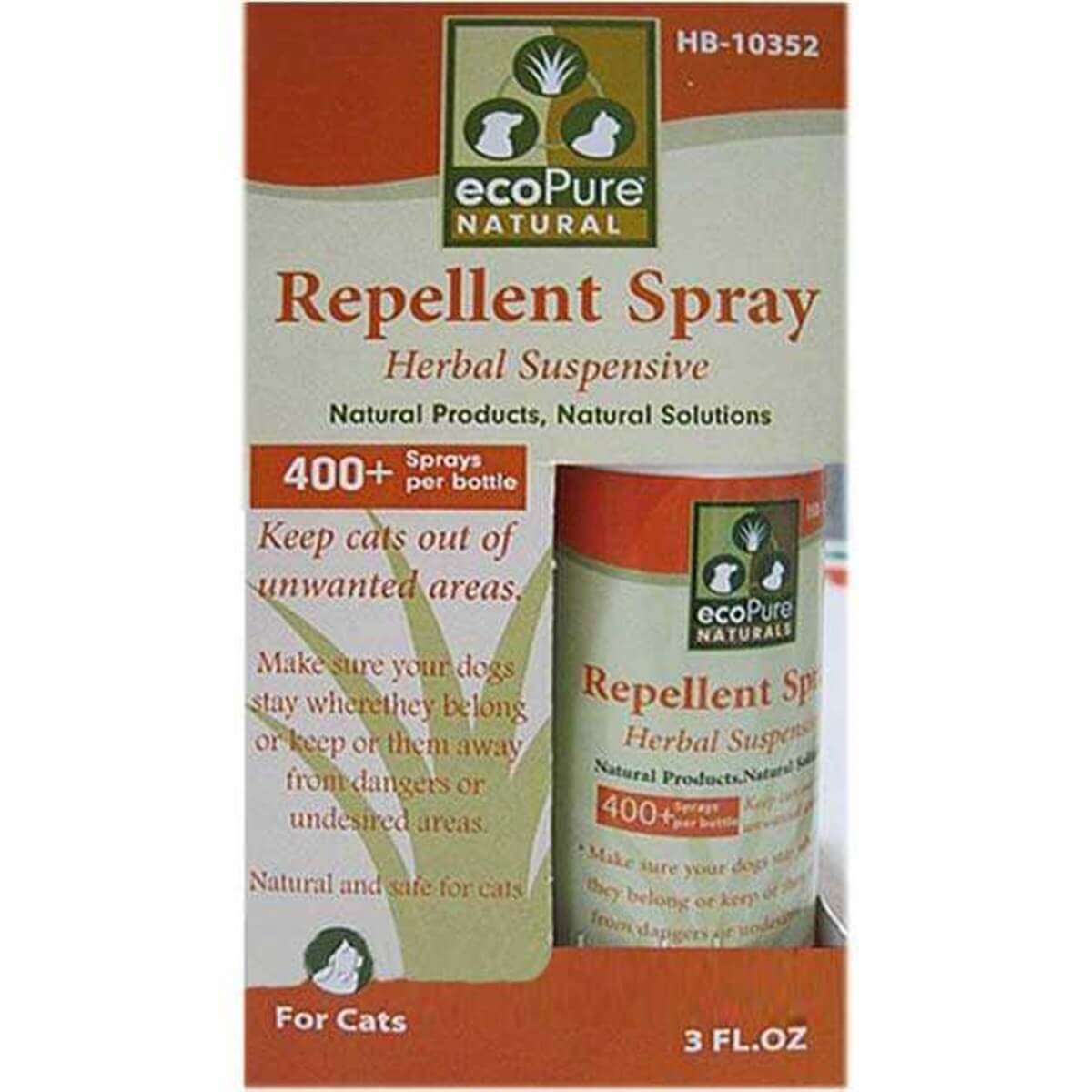 EcoPure Repellent Spray Kediler İçin Bitkisel Uzaklaştırıcı Sprey 100 Ml