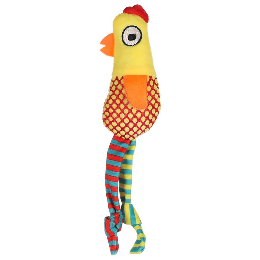 Flamingo Cat Raibo Catnipli Renkli Kumaş Tavuk Oyuncak / Sarı