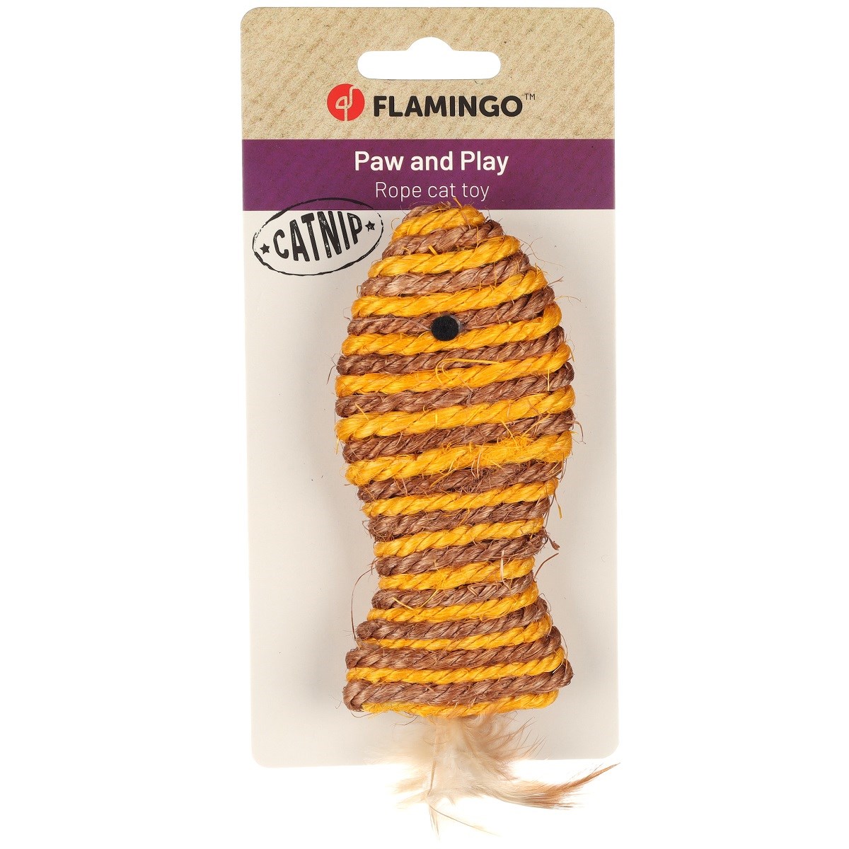Flamingo Justo Hasır Balık Kedi Oyuncağı
