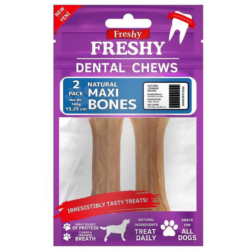 Freshy Maxi Natural Dental 15 Cm Kemik 2 Adet