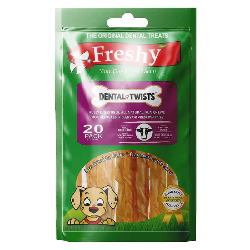 Freshy Naturel Dental Burgu Çiğneme Çubuğu 120 Gr 20 Adet