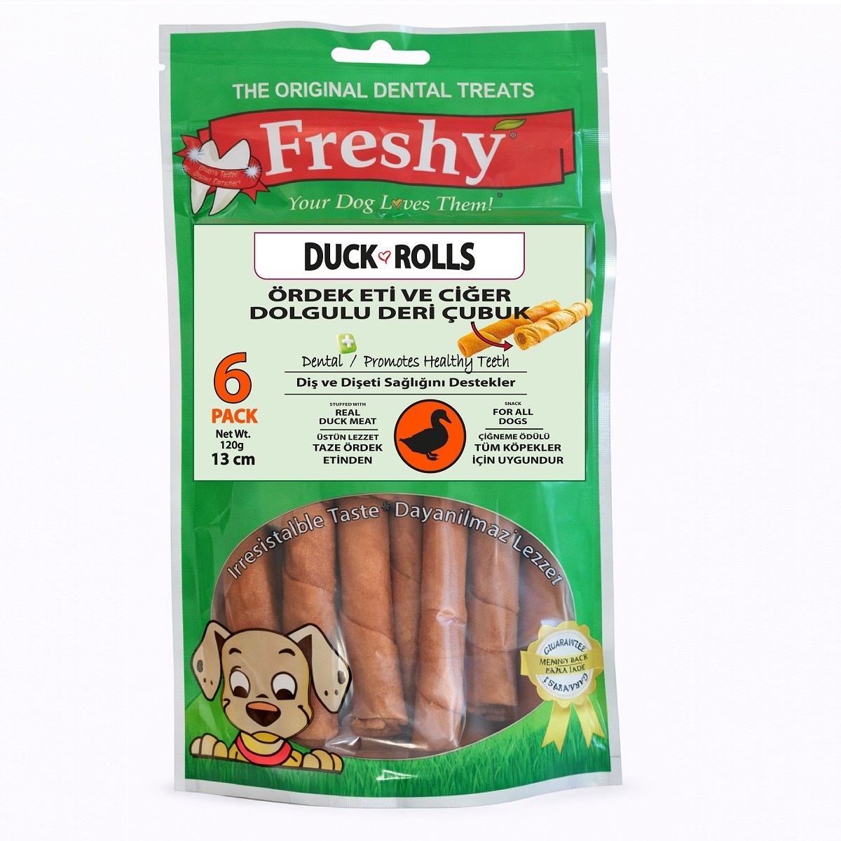 Freshy Ördekli Etli Ciğer Dolgulu Köpek Ödülü 120 Gr