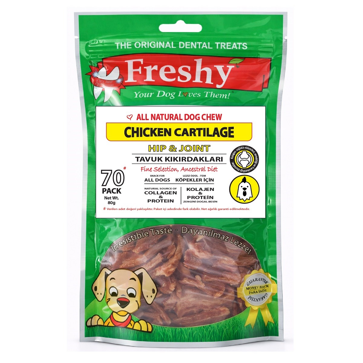 Freshy Tavuk Kıkırdağı Köpek Ödülü 80 Gr