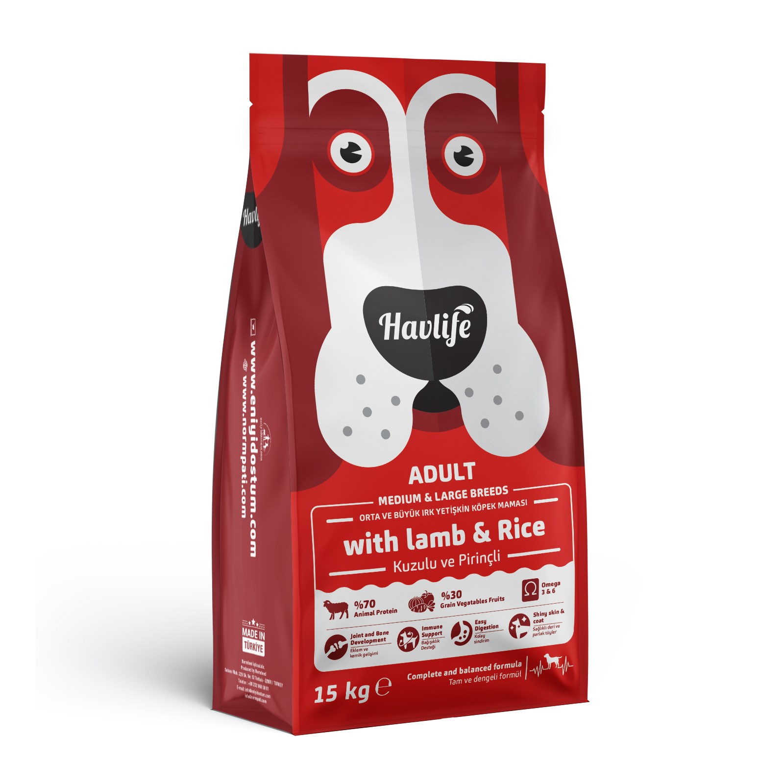 Havlife Kuzulu Medium & Large Yetişkin Köpek Maması 15 Kg