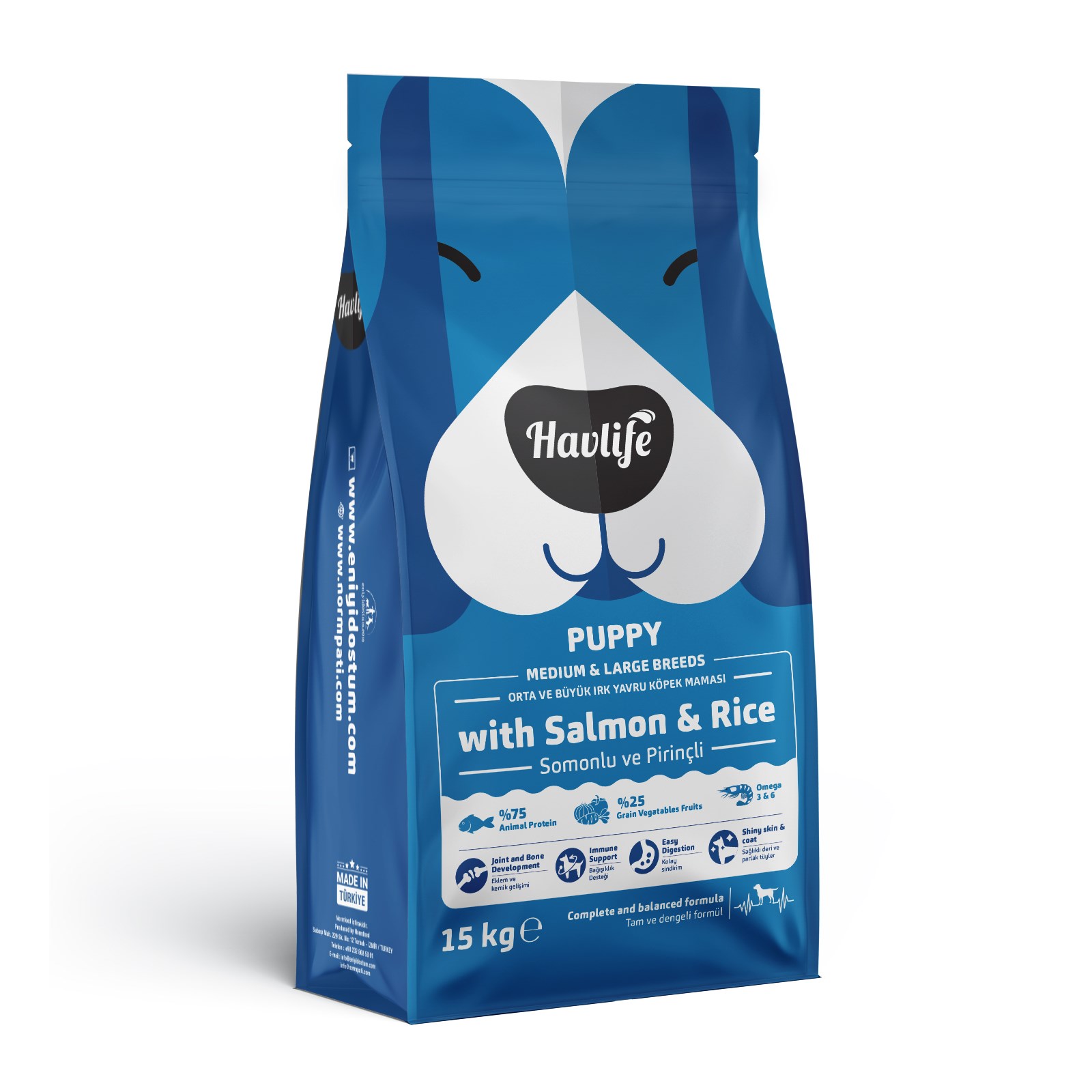 Havlife Somonlu Medium & Large Yavru Köpek Maması 15 Kg
