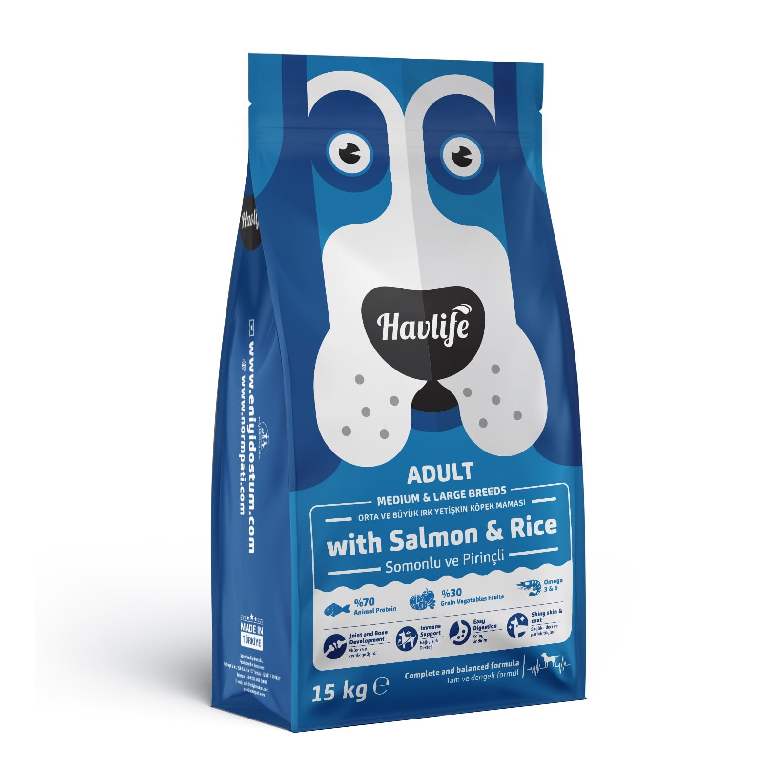Havlife Somonlu Medium & Large Yetişkin Köpek Maması 15 Kg