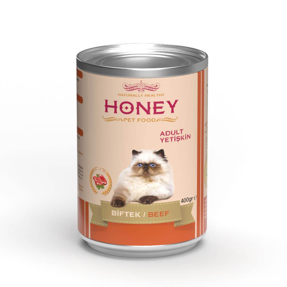 Honey Biftekli Kedi Konservesi 400 Gr