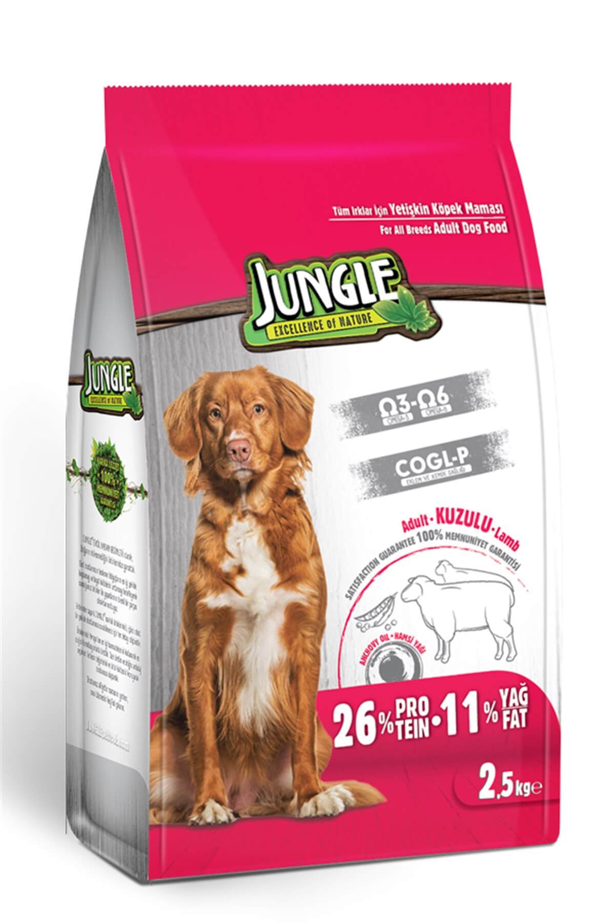 Jungle Kuzu Etli Yetişkin Köpek Maması 2,5 Kg