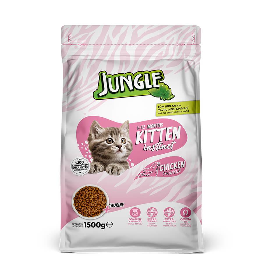 Jungle Tavuklu Yavru Kedi Maması 1.5 Kg
