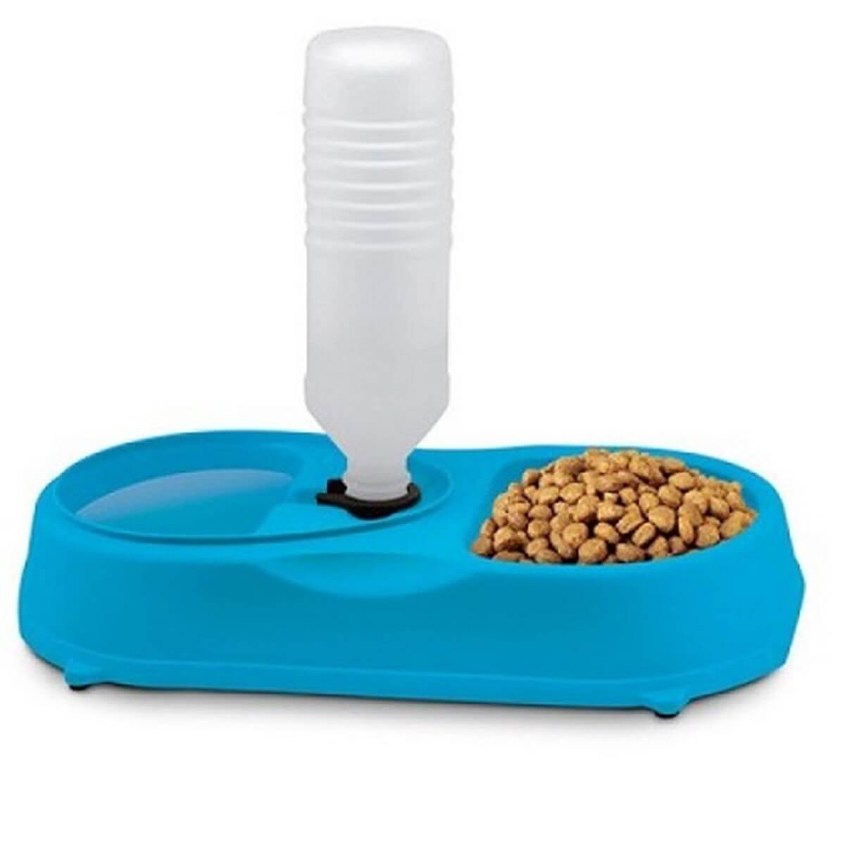 Kedi Ve Köpek İçin Su Hazneli Mama Kabı 2 X 300 Ml
