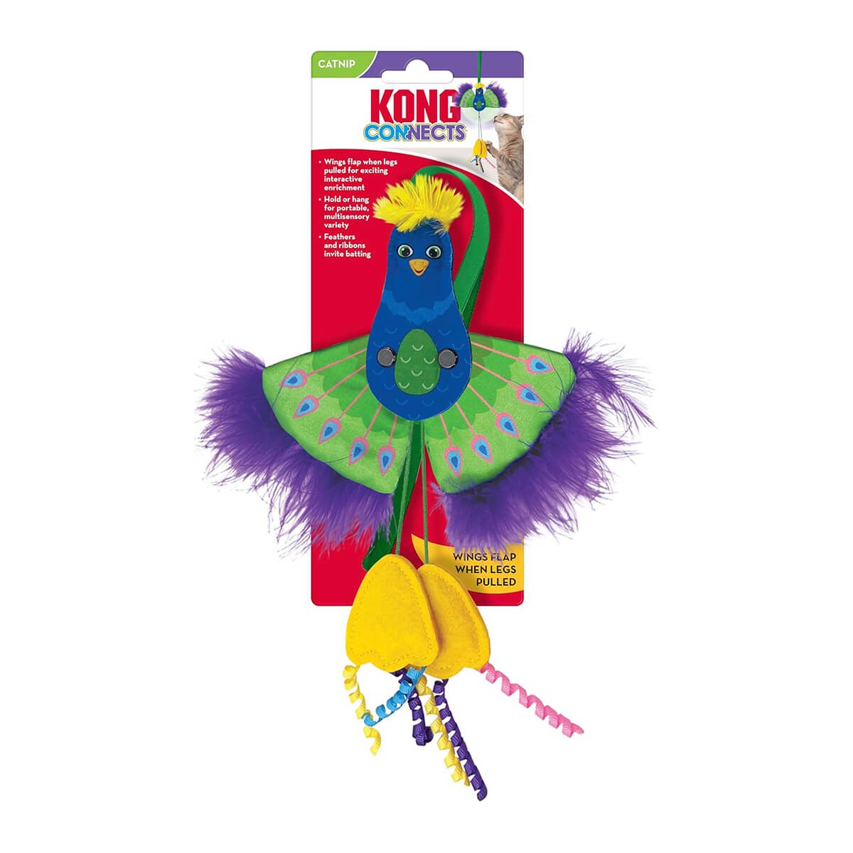 KONG Connects Peluş Tavus Kuşu Kedi Oyuncağı