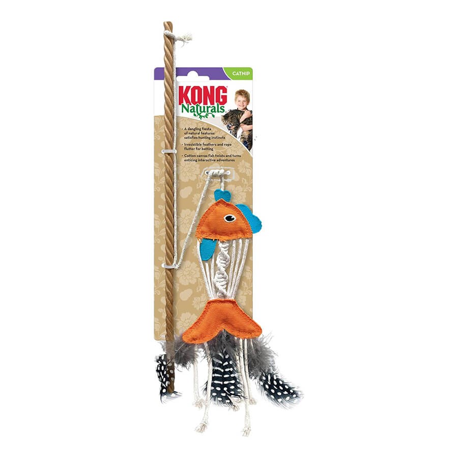 KONG Naturals Catnipli Balık Kedi Oltası