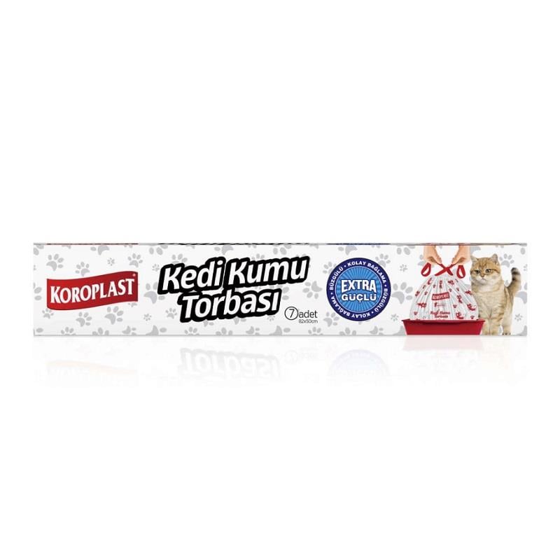 Koroplast Extra Güçlü Kedi Kumu Torbası 82 X 50 Cm 7 Adet