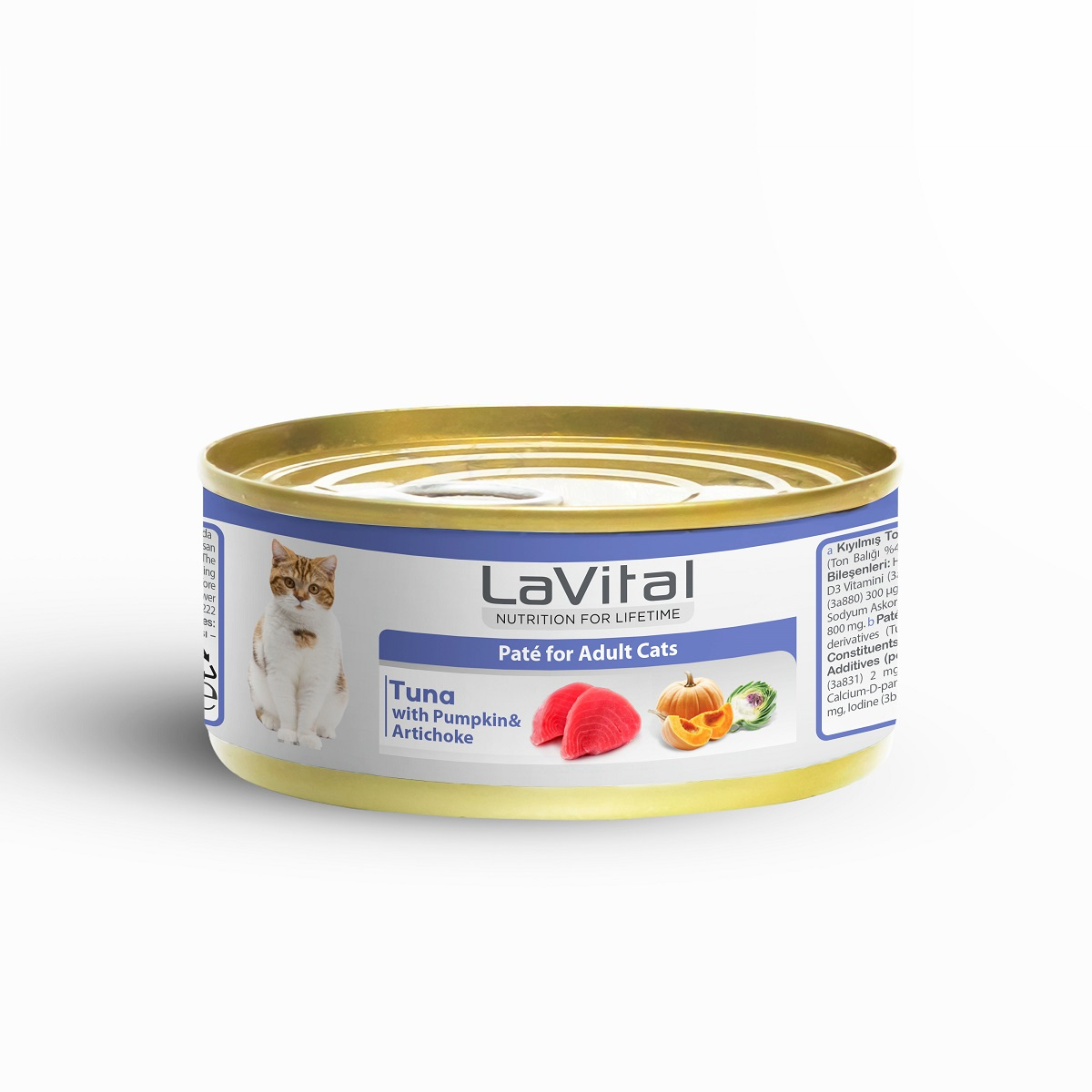 Lavital Ton Balıklı Enginarlı Yetişkin Kedi Konservesi 85 Gr