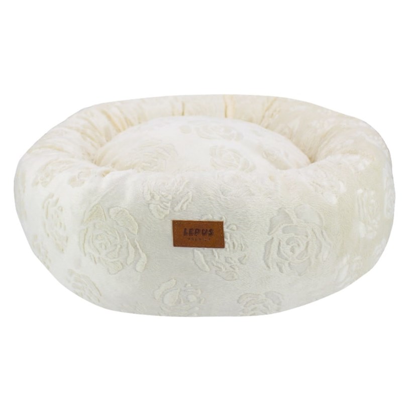 Lepus Luxe Donut Kedi ve Köpek Yatağı 60 cm Krem