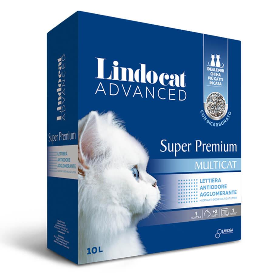 Lindocat Super Premium Multicat Bikarbonatlı Koku Önleyici & Extra Güçlü Topaklanan Kedi Kumu 10 Lt