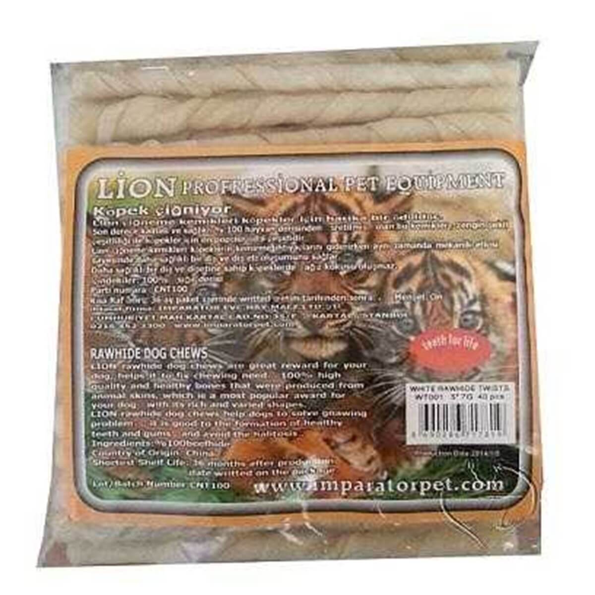 Lion Sütlü Burgulu Çubuk Kemik 5-6 Gr 50 li Paket