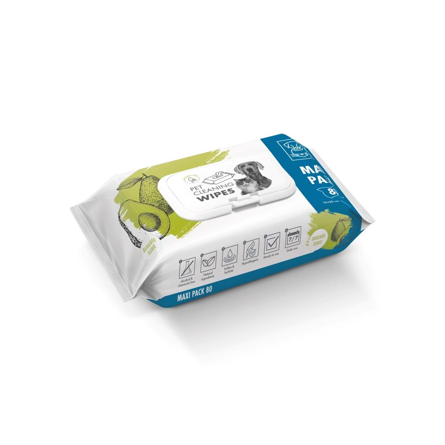 M-Pets Avokado Kokulu Temizlik Mendili 80'li