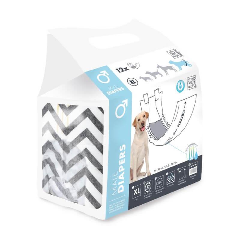 M-Pets Erkek Köpekler İçin 12'Li Külot XLarge