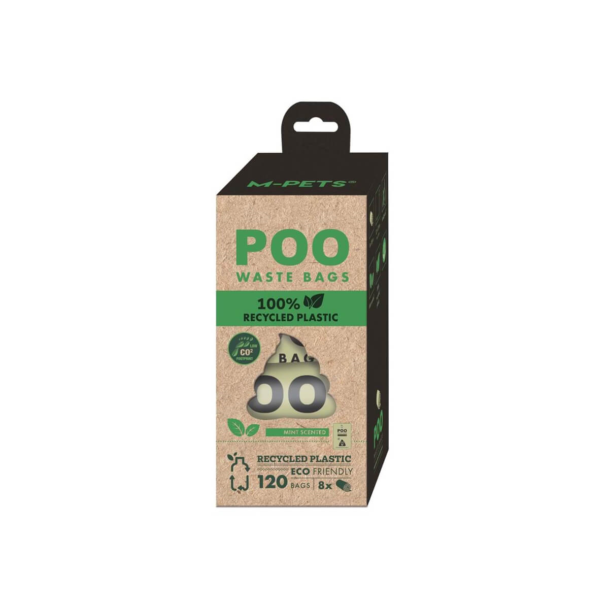 M-Pets Poo 100% Recycled Dışkı Poşeti Lavanta Kokulu 8X15 Yaprak