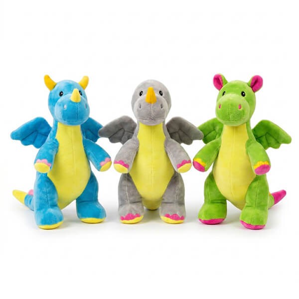 MerkoPets Ejderha Sesli Peluş Köpek Oyuncağı 20cm