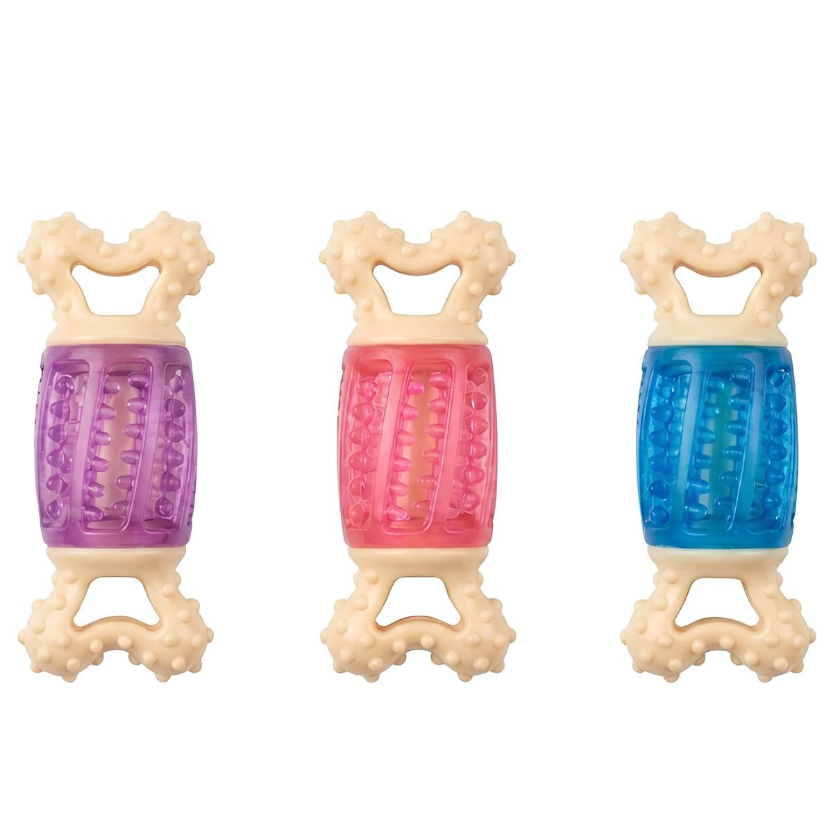MerkoPets Termoplastik Diş Kaşıyıcılı Kemik Sesli Köpek Oyuncağı 15cm