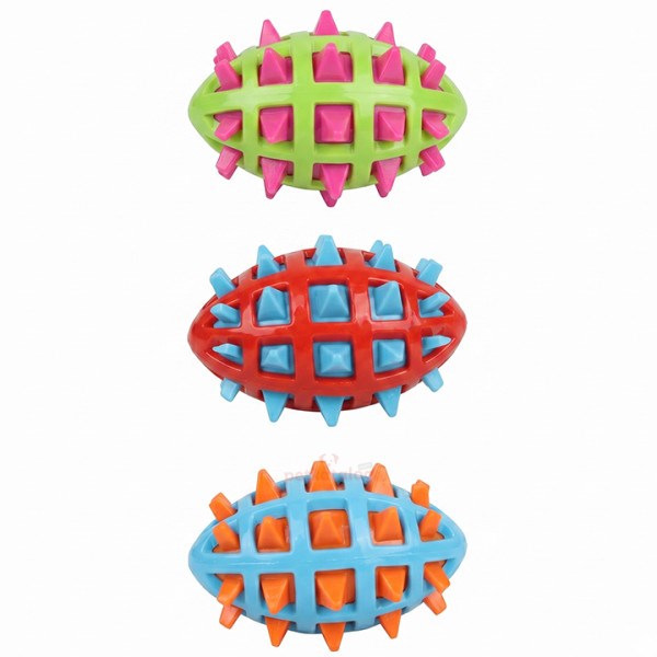 MerkoPets Vinil Amerikan Topu Şeklinde Sesli Köpek Oyuncağı 17cm