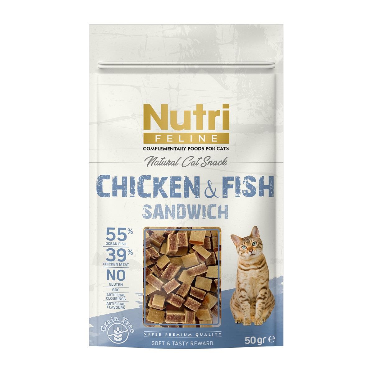 Nutri Feline Tahılsız Tavuklu Kedi Ödül Maması 50gr