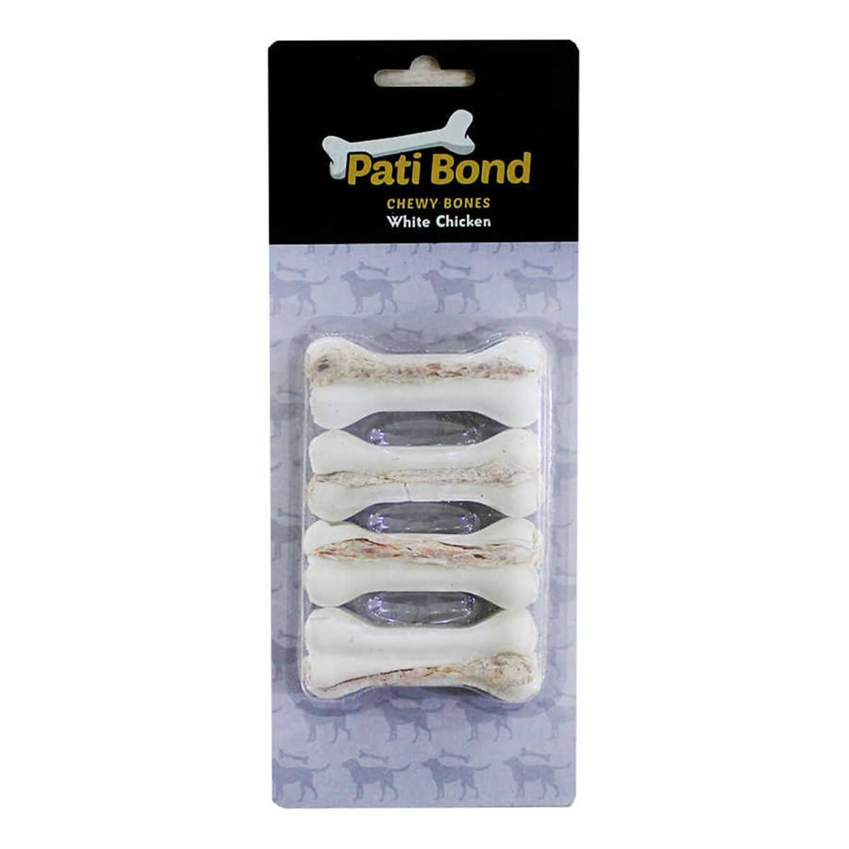 Patibond Tavuk Dolgulu Pres Kemik 7,5 Cm 4'Lü Paket