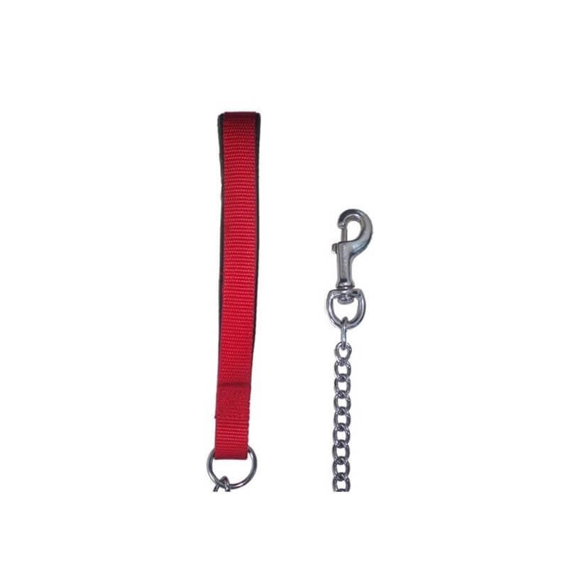Percell Soft Bez Saplı Gezdirme Tasması XL 4mm x 120 cm Kırmızı