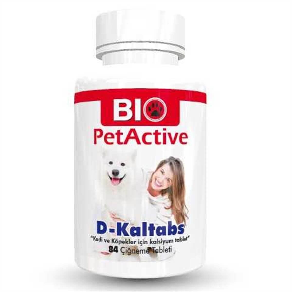 Pet Active D-Kaltabs Kedi ve Köpek Kalsiyum Tableti 84 Tablet 126 Gr