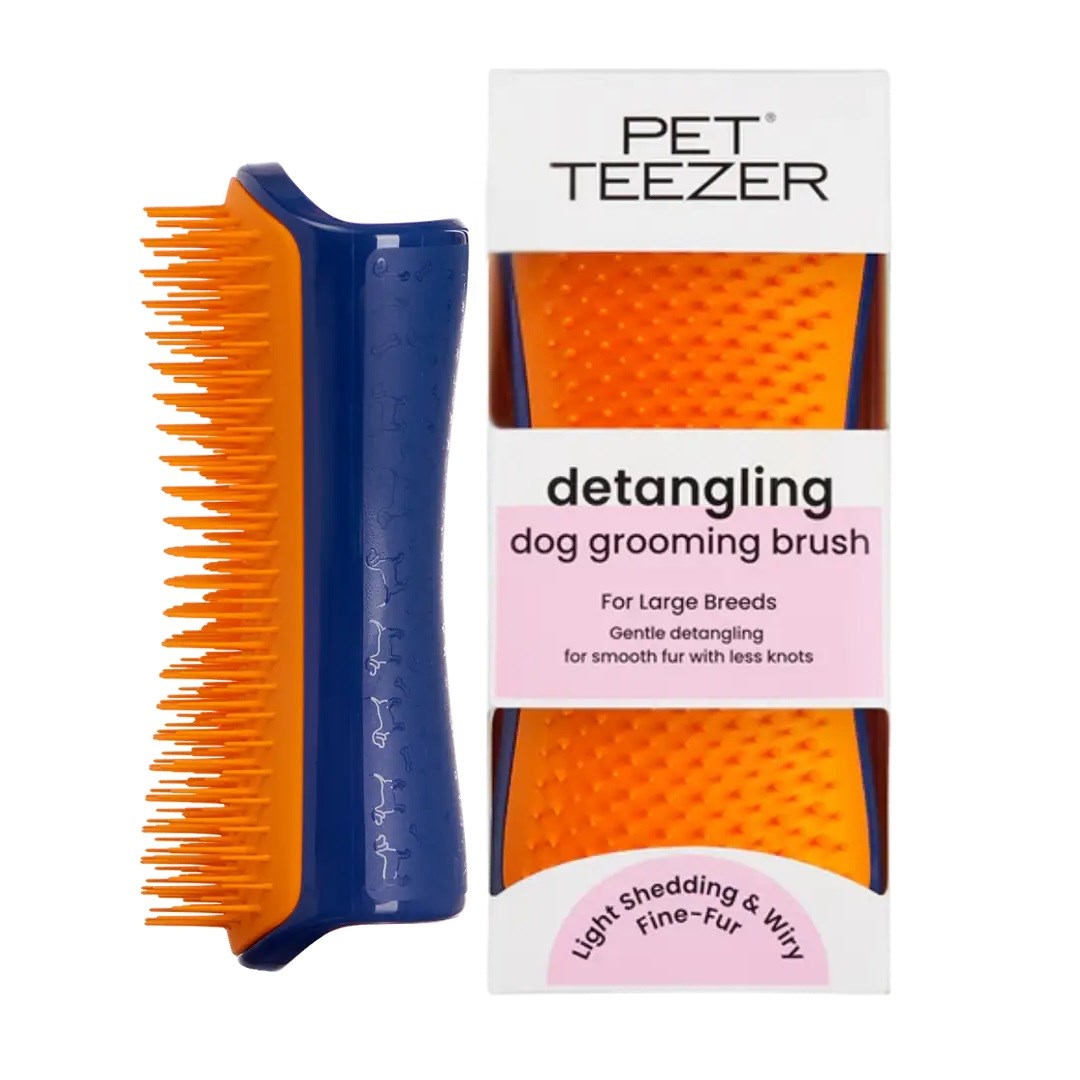 Pet Teezer Uzun Tüyler İçin Lacivert/ Turuncu Tüy Açıcı Fırça