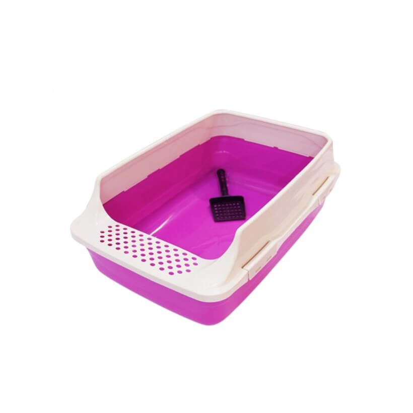 Petstyle Kitty Teraslı Kedi Kum Kabı Pembe