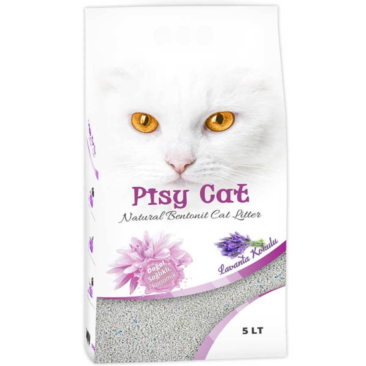 PisyCat Lavantalı Topaklaşan İnce Kedi Kumu 5 Lt
