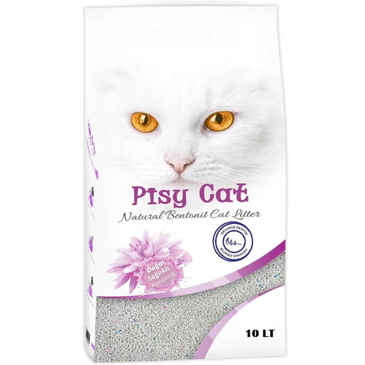 PisyCat Okyanus Esintsi Topaklaşan İnce Kedi Kumu 10 Lt