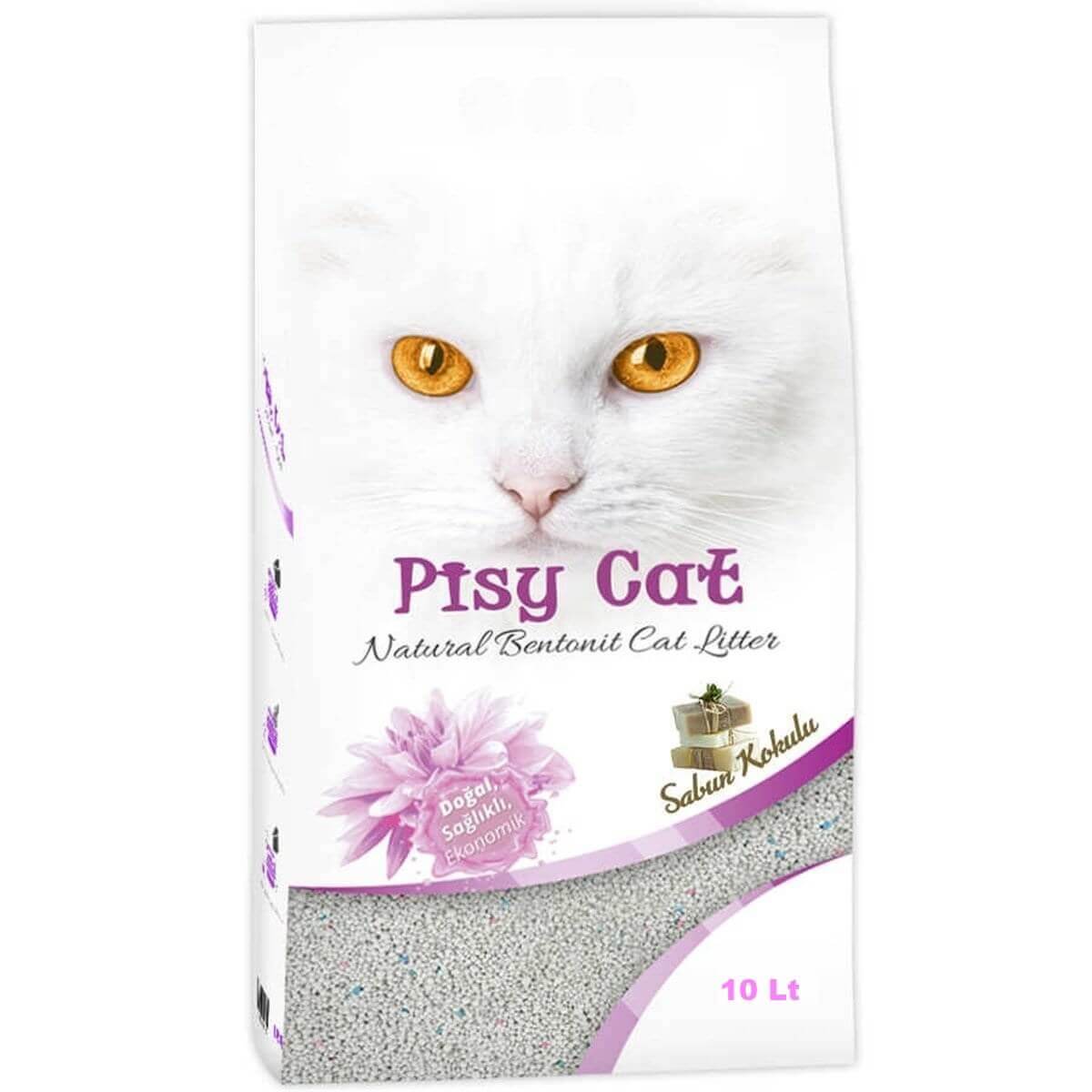 PisyCat Sabunlu Topaklaşan İnce Kedi Kumu 10 Lt