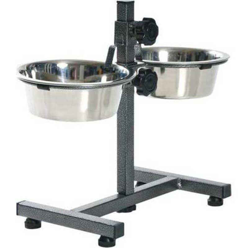 Playfull Ayaklı Ayarlanabilir Çelik Mama Kabı 2Qt 64 Oz
