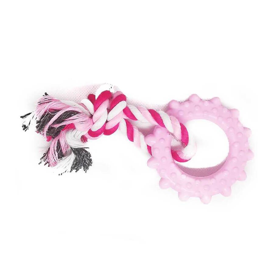 Playfull Halka Şeklinde İpli Köpek Diş Kaşıma Oyuncağı 18 Cm
