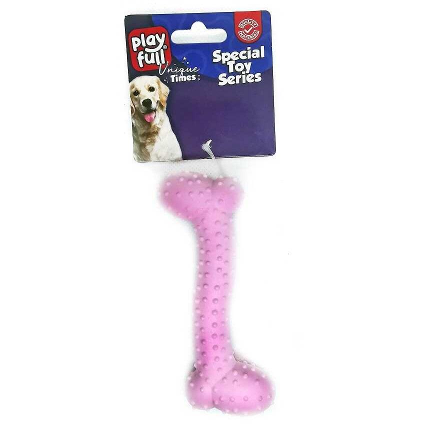Playfull Kemik Şeklinde Tırtıklı Plastik Diş Çıkarma Kemiği10,5 Cm