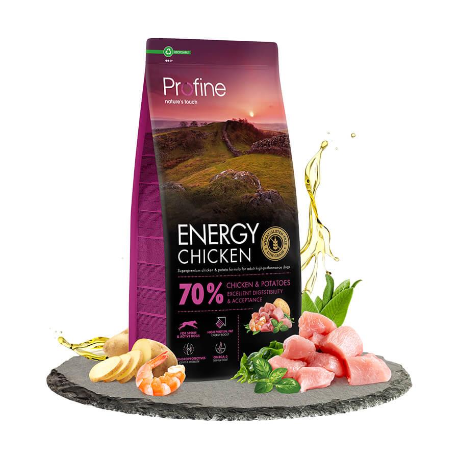 Profine Yüksek Enerji Performans Köpekler için Glutensiz Tavuklu Mama 12 Kg