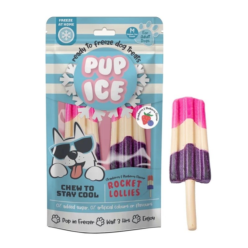 Pup Ice Dondurulabilir Köpek Ödülü - Çikolata&Yaban Mersini 2 Adet/90g