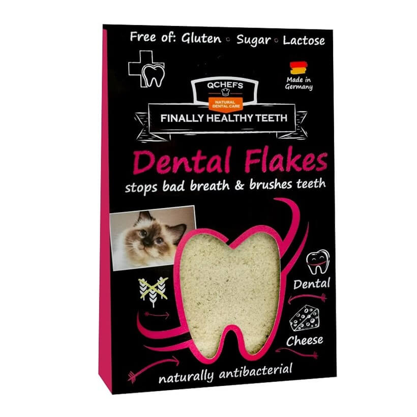 QChefs Kediler İçin Peynirli Dental Diş Bakım Tozu 80 Gr