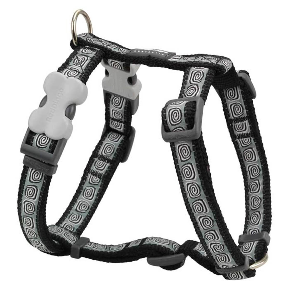 Red Dingo Hypno Desenli Köpek Göğüs Tasması 25 Mm – Large – Siyah