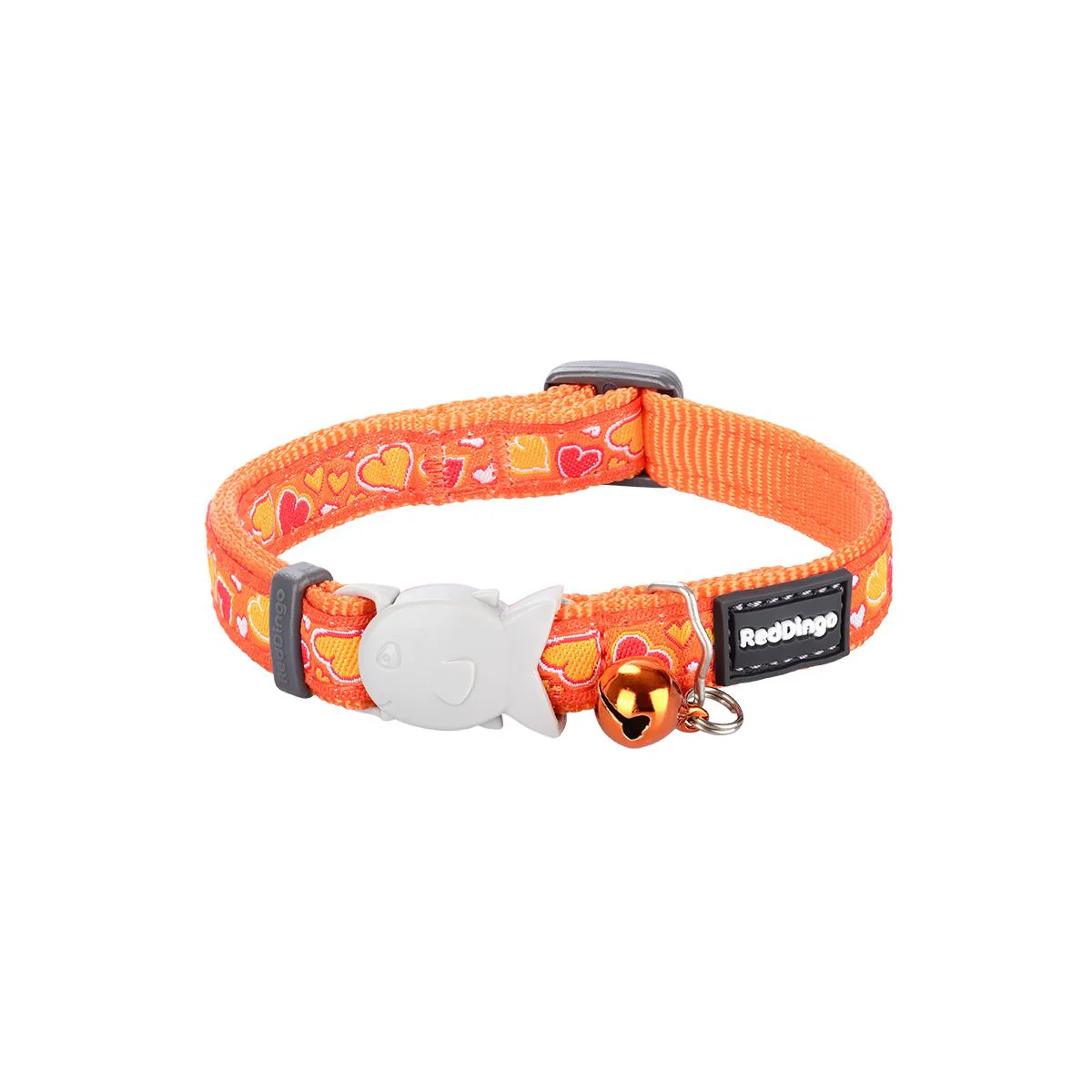 Reddingo Breezy Love Desenli Kedi Boyun Tasması 12 Mm – 20-32 Cm – XSmall – Turuncu