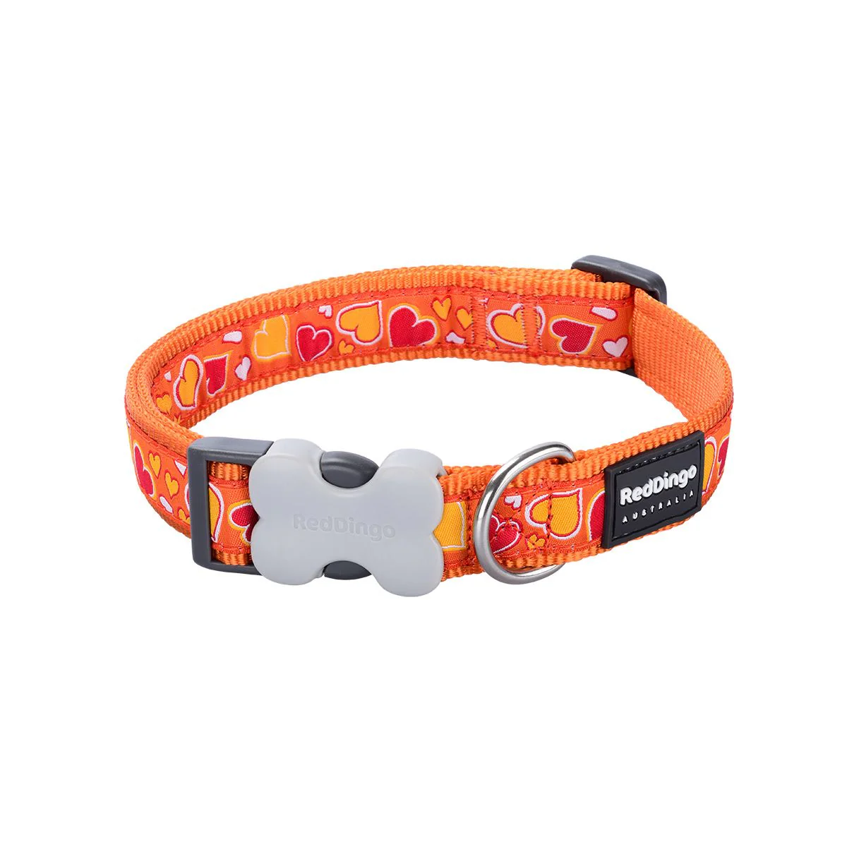 Reddingo Breezy Love Desenli Köpek Boyun Tasması 12 Mm – 20-32 Cm – XSmall – Turuncu