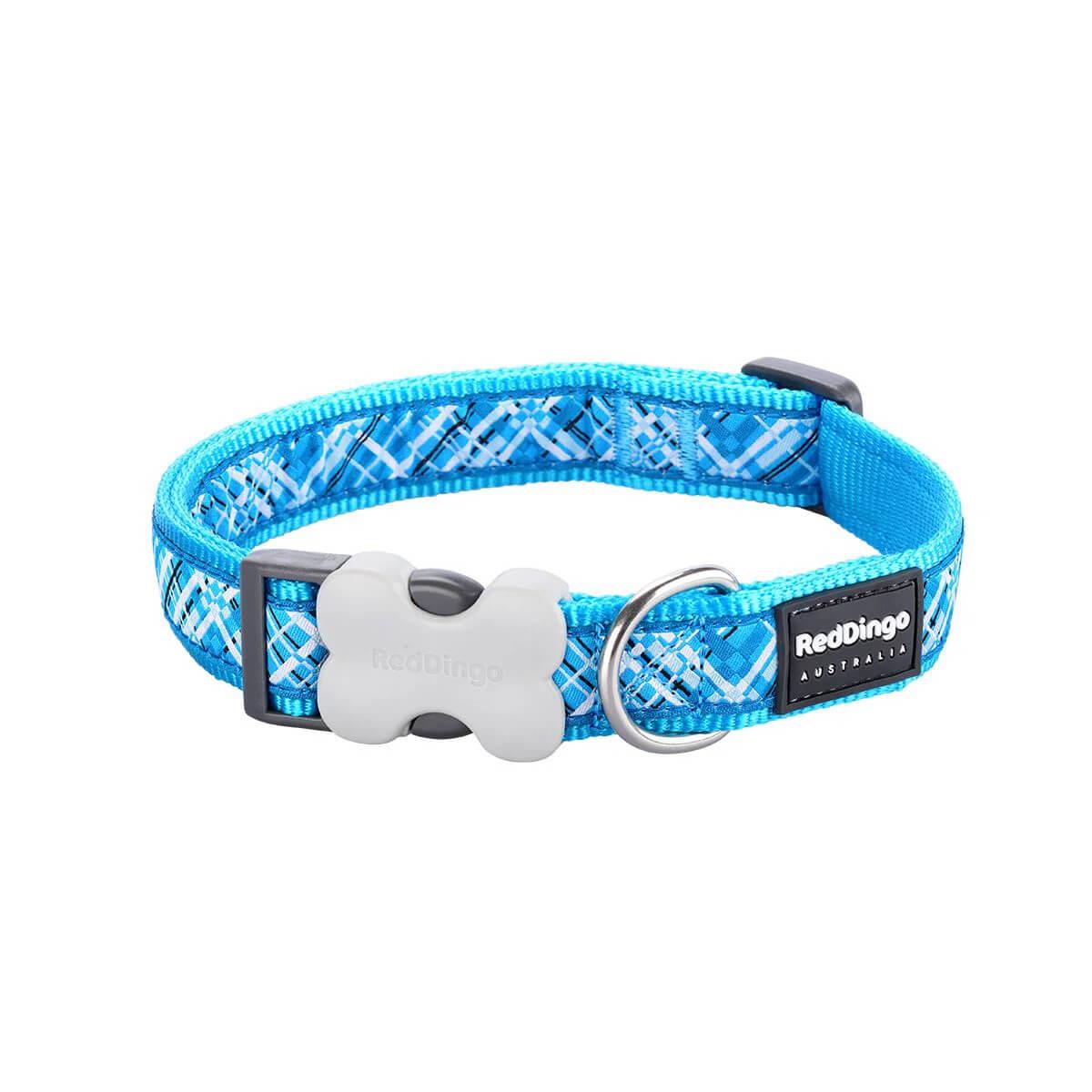 Reddingo Flanno Desenli Köpek Boyun Tasması 15 Mm – 24-36 Cm – Small – Turkuaz