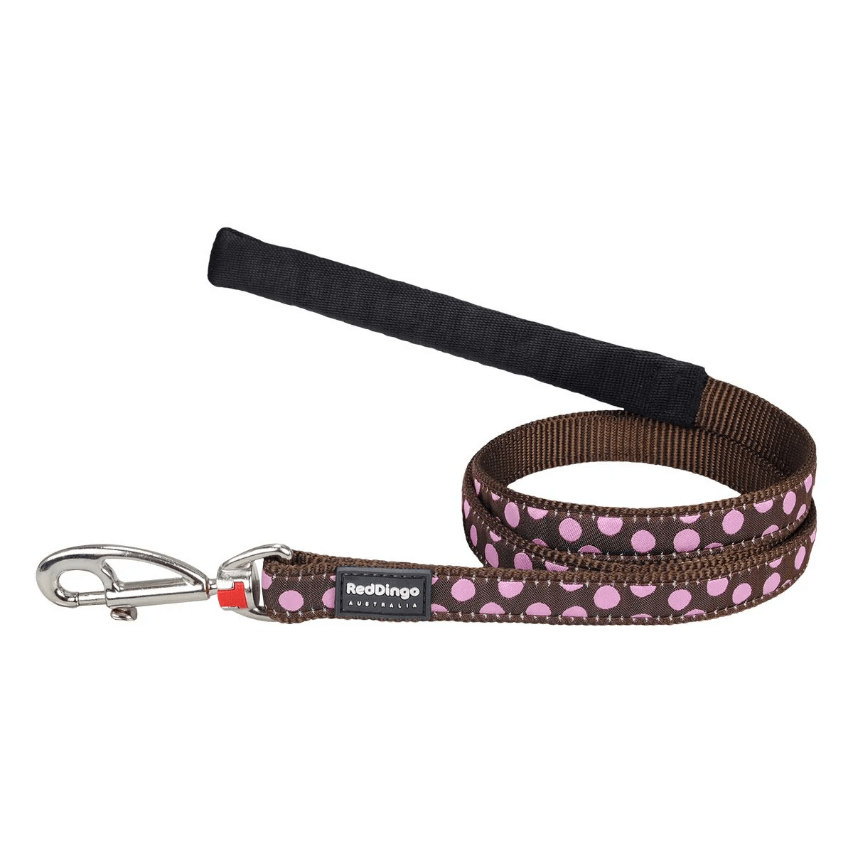 Reddingo Pembe Benekli Köpek Gezdirme Tasması 25 Mm – 1,2 M – Large – Kahverengi
